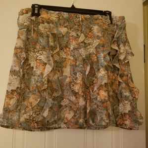 Skirt- End Saison, L ( junior) peach, green, white